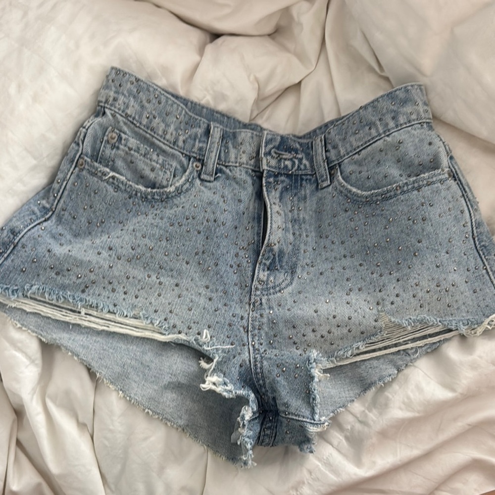BDG High Waist Blue Denim Shorts